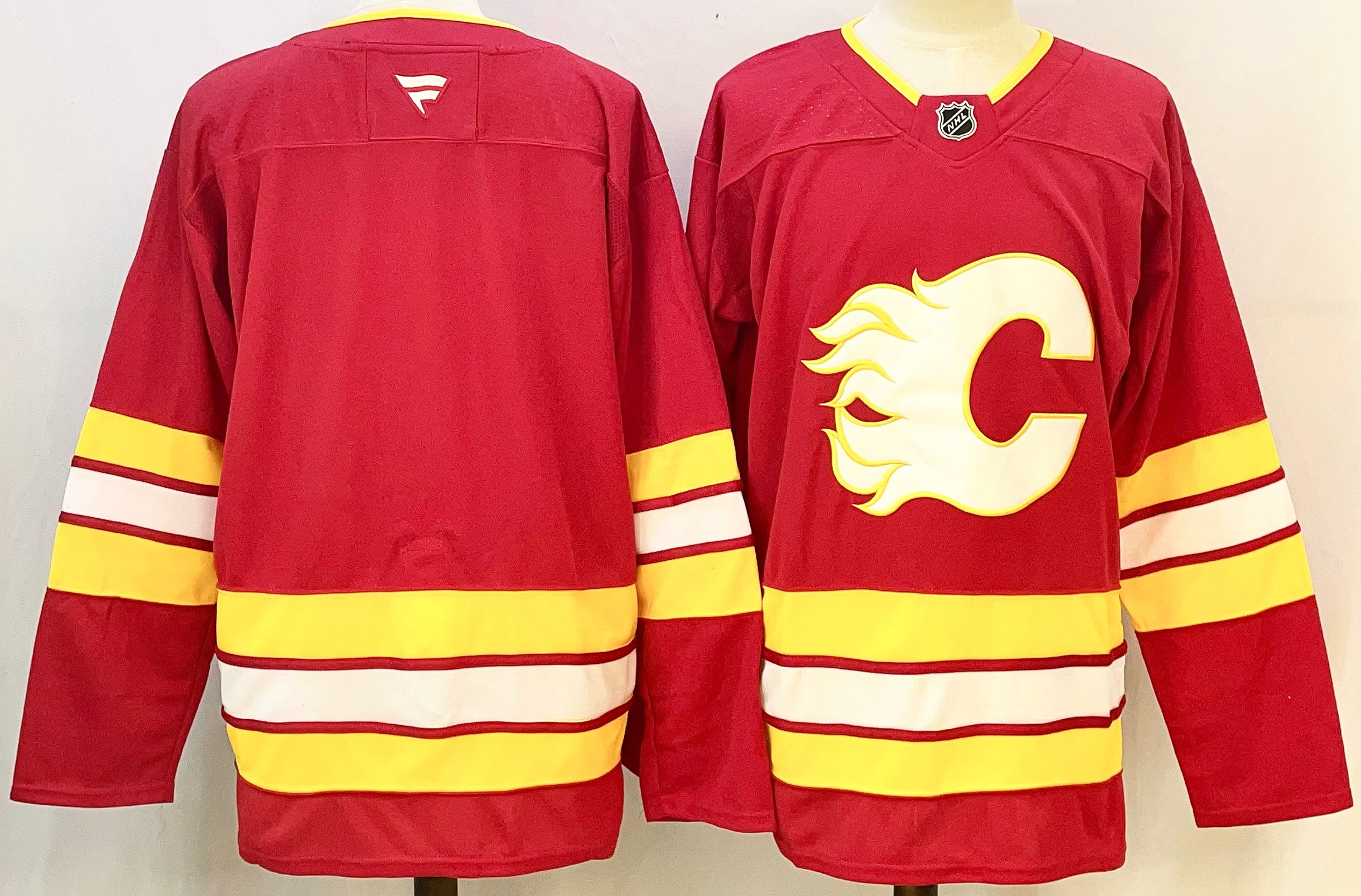 Men's Calgary Flames Blank Red 2024-25 Stitched Hockey Jersey